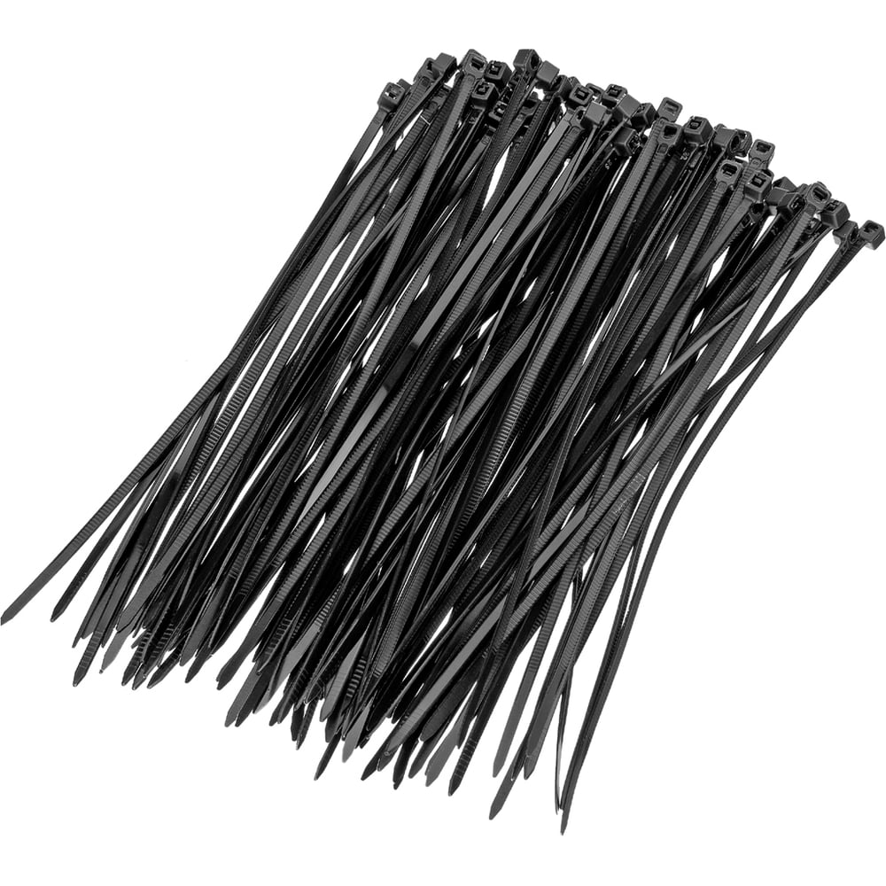 Изображение товара Хомуты СИБРТЕХ 150x2,5 мм, пластмассовые, черные, 100 шт 45545