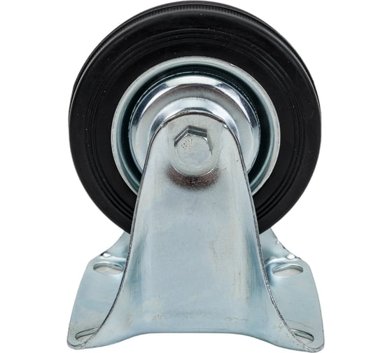 Изображение товара Колесо неповоротное (100 мм; г/п 70 кг; резина/металл; игольчатый подшипник) ЗУБР 30936-100-F