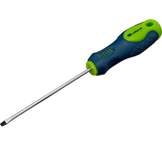 Изображение товара Отвертка, SL3.0 х 100 мм CrV, 2-х компонентная рукоятка СИБРТЕХ 11857