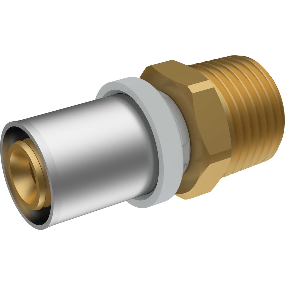 Изображение товара Штуцер RIIFO Omni с наружной резьбой, пресс, латунь, 16 мм, 7 шт