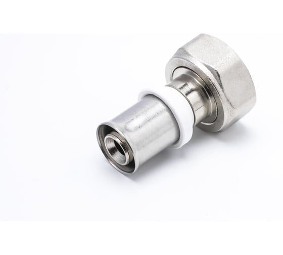 Изображение товара Штуцер RIIFO Omni с накидной гайкой, пресс, никелированная латунь, 16-3/4"НГ Евроконус (уп 10 шт) 1100053309