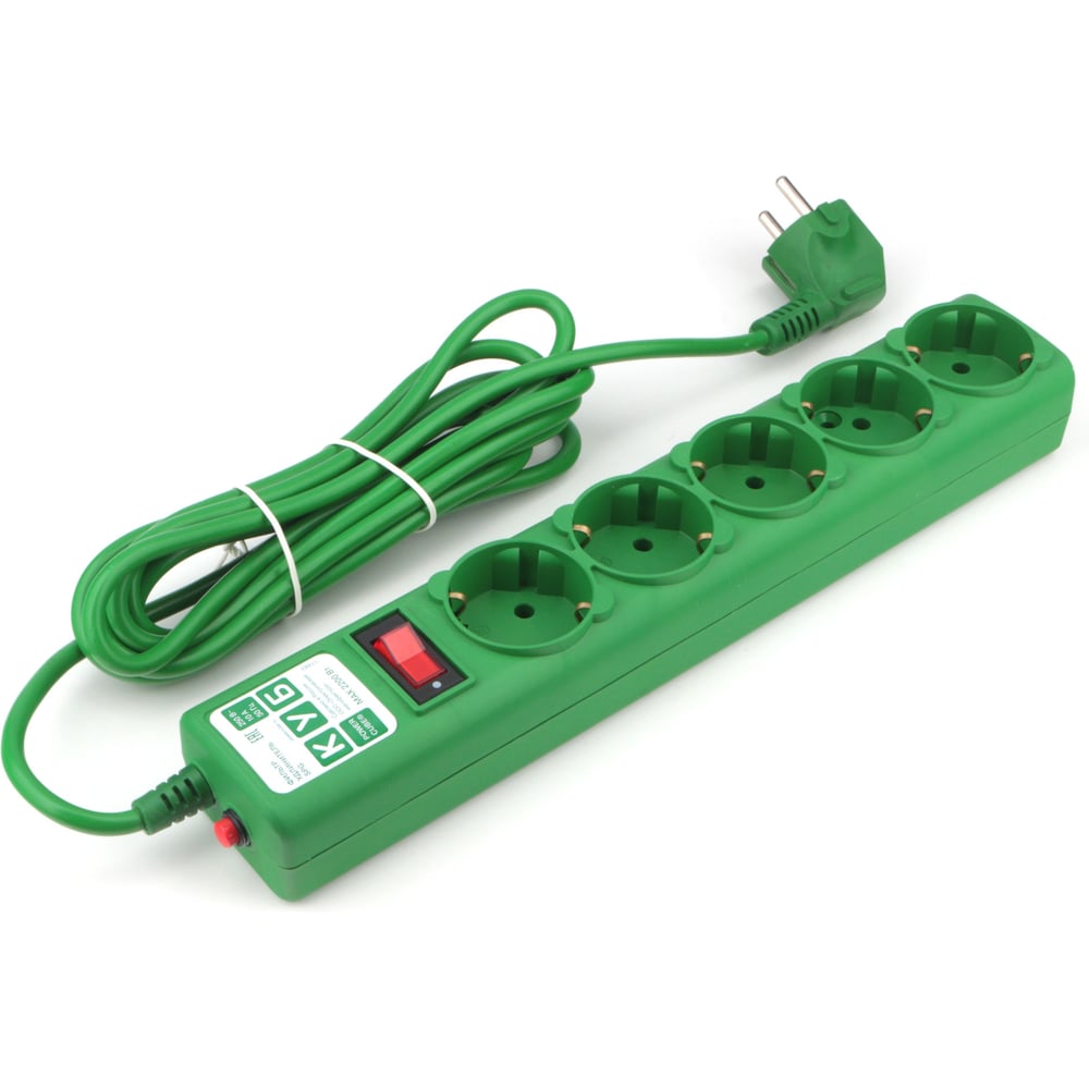 Изображение товара Фильтр-удлинитель Power Cube PC 3м 5р, зел. 10А/2,2кВт SPG-MXTR-13