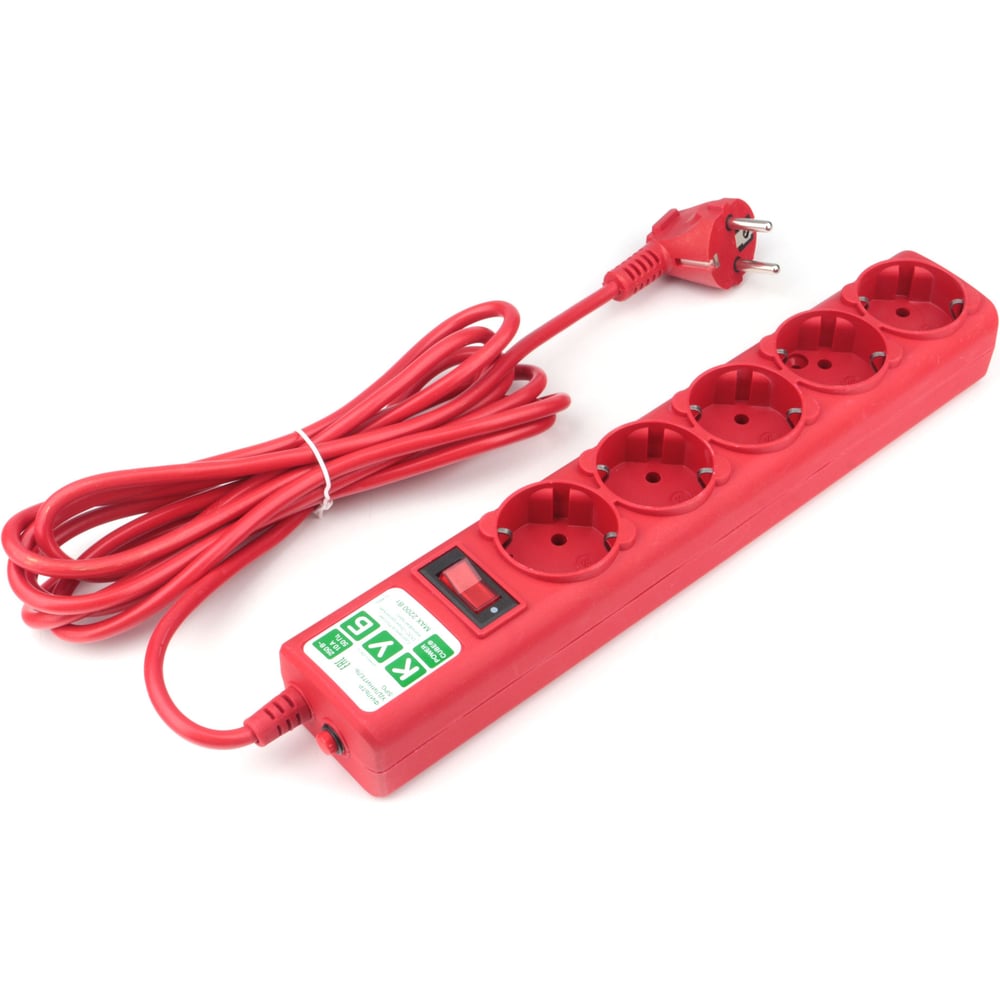 Изображение товара Фильтр-удлинитель Power Cube PC 3м 5р красный 10А