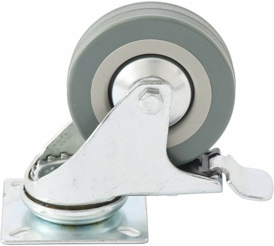 Изображение товара Колесо поворотное с тормозом d-50 мм крепление платформенное СИБРТЕХ 68719