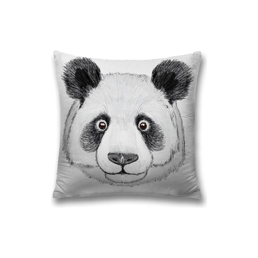 Изображение товара Декоративная наволочка JOYARTY 45х45 см с рисунком молнией белый черный