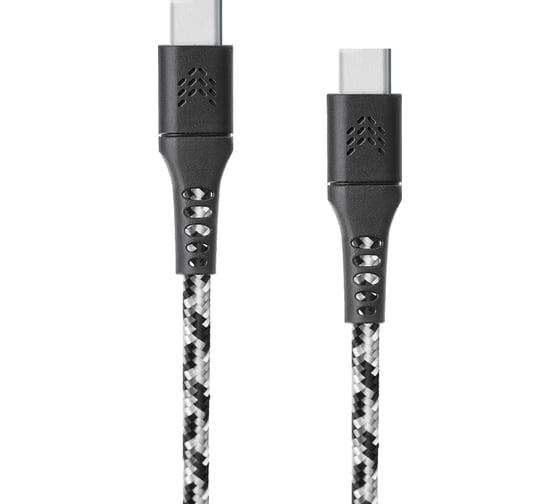 Изображение товара Зарядный кабель ROCKET RDC513BW01CT-CС Contact TPE USB-C,USB-C 1 м, цвет черн-белой RDC513BW01CT-CC