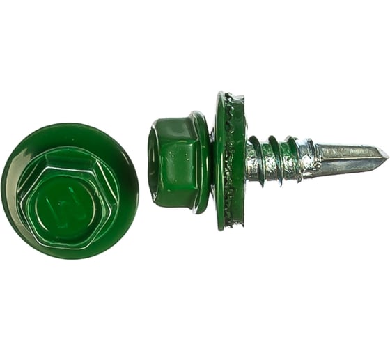 Изображение товара Кровельный саморез крепежная техника зеленый лист 300 шт 420258 БК