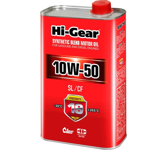 Изображение товара Масло моторное полусинтетическое 1л 10W-50 SL/CF Hi-Gear HG1150