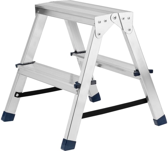 Изображение товара Алюминиевая двусторонняя стремянка СИБРТЕХ 2 ступени 97922