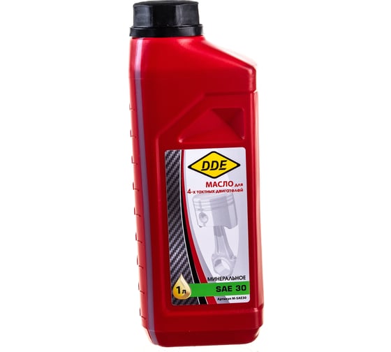 Изображение товара Масло DDE 4-х тактное SAE30, API SJ/CF 1л минеральное M-SAE30