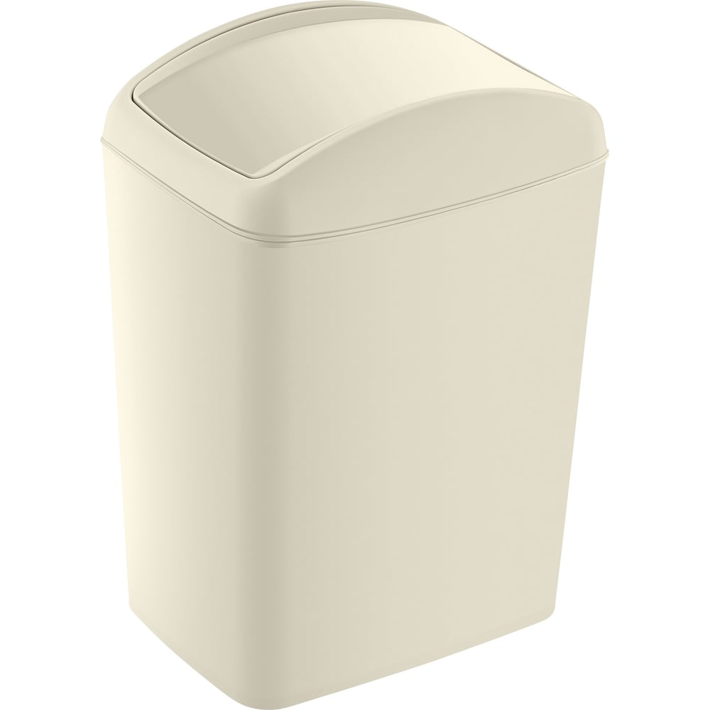 Изображение товара Контейнер для мусора TURAN SOFT Latte 10 л. с крышкой, напольный, бежевый