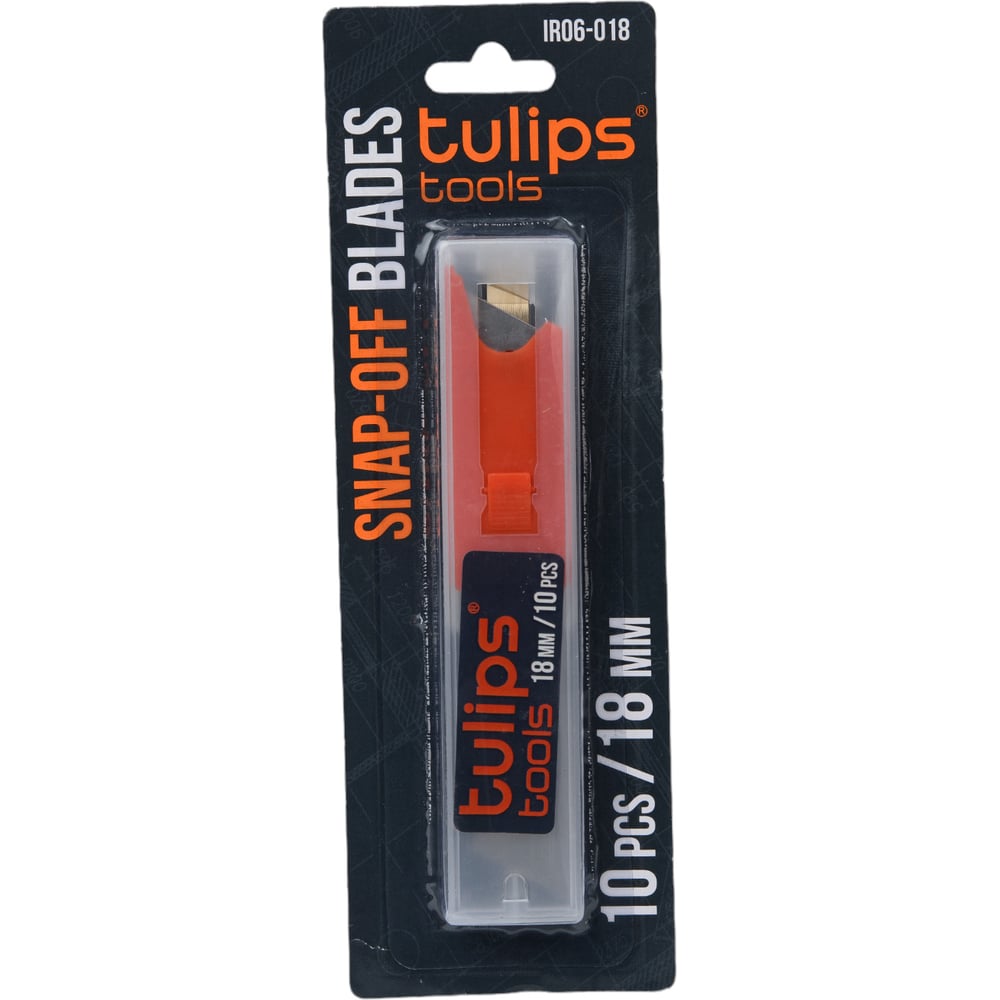 Изображение товара Лезвие сегментное 18 мм, 10 шт., в дисп. Tulips tools IR06-018