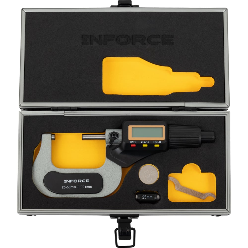 Изображение товара Цифровой микрометр Inforce 25-50мм 0.001мм профессиональный