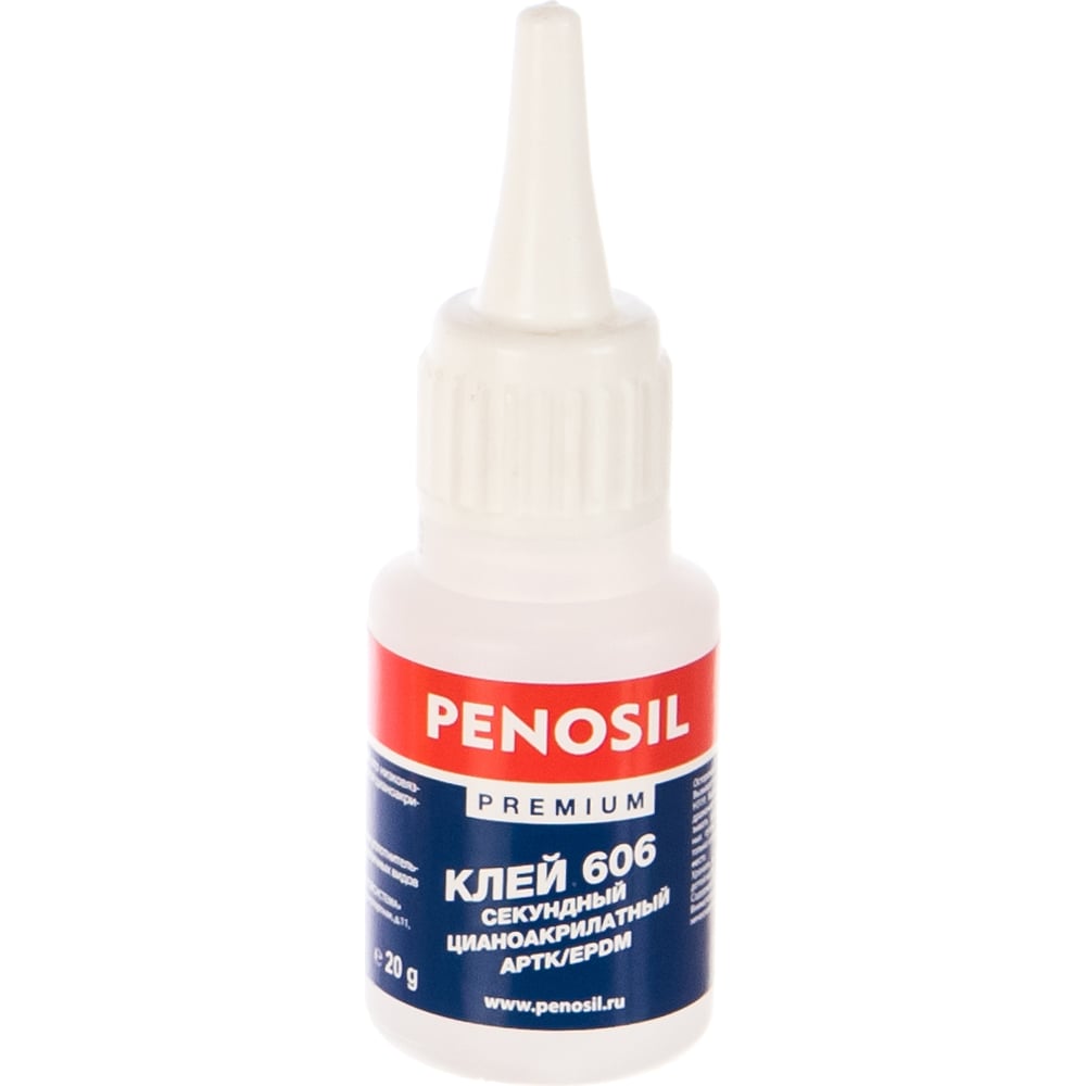 фото Цианоакрилатный клей penosil premium 606 флакончик 20 гр. kl-sec606-20