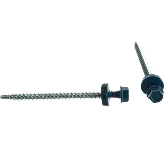 Изображение товара Саморезы для крепления кровель. матер. к дерев. обреш. Зубр цвет RAL 5009 "небесно-голубой", оцинк., 4,8x70мм, 160 штук 4-300315-48-070-5009