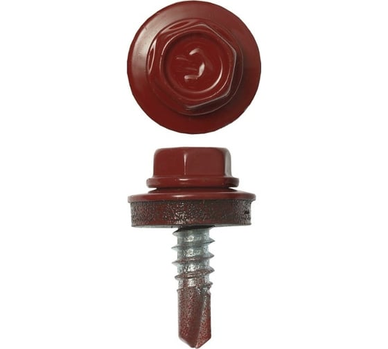 Изображение товара Саморезы для крепления кровель. матер. к метал. конструкциям Зубр цвет RAL 3003 "рубин.-красн.", оцинк., 5,5x25 мм, 420 штук 4-300315-55-025-3003