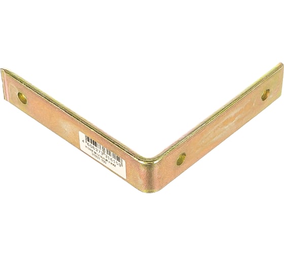 Изображение товара Мебельный уголок ЗУБР узкий УМ-4.0 100х100х20 х 4мм желтый цинк 31031-100