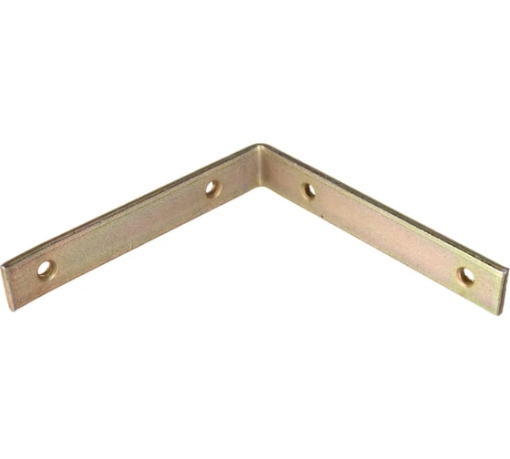 Изображение товара Мебельный уголок ЗУБР узкий УМ-4.0 125х125х20 х 4мм желтый цинк 31031-125