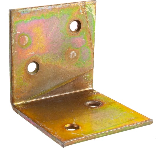 Изображение товара Мебельный уголок ЗУБР широкий УМШ-2.0 40х40х40 х 2мм желтый цинк 31033-40