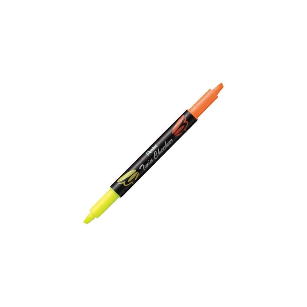 Изображение товара Двухцветные текстовыделители Pentel Twin Checker SLW8-GF 3.5 мм набор 12 шт