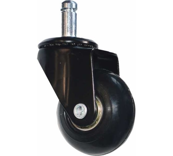 Изображение товара Мебельное колесо MFK-TORG штырь, М11, 50 мм, черный, полиуретановый 502528-11