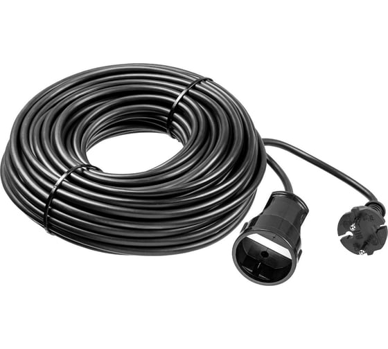 Изображение товара Силовой удлинитель-шнур ЗУБР 2х0,75, 30м, 2200Вт, ПВС 207-Ш 55023-30