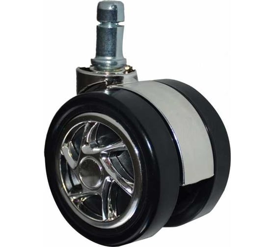 Изображение товара Мебельное колесо MFK-TORG штырь, М11, 60 мм, хром, со спицами 602501-11