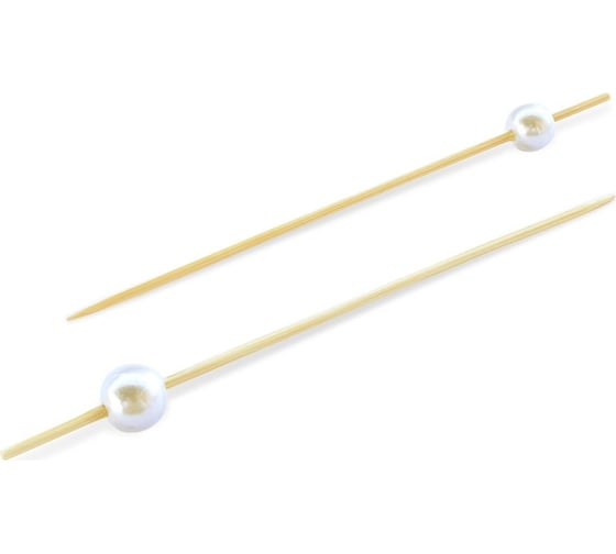 Изображение товара Бамбуковая пика Optiline ПЕРЛАМУТРОВАЯ ЖЕМЧУЖИНА 12 см, 100 шт. 10-0668
