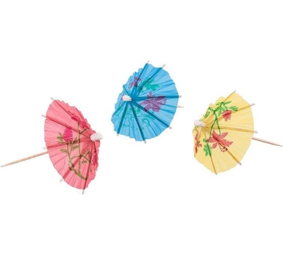 Изображение товара Бамбуковая пика Optiline ЗОНТИК 10 см, 100 шт. 10-0328