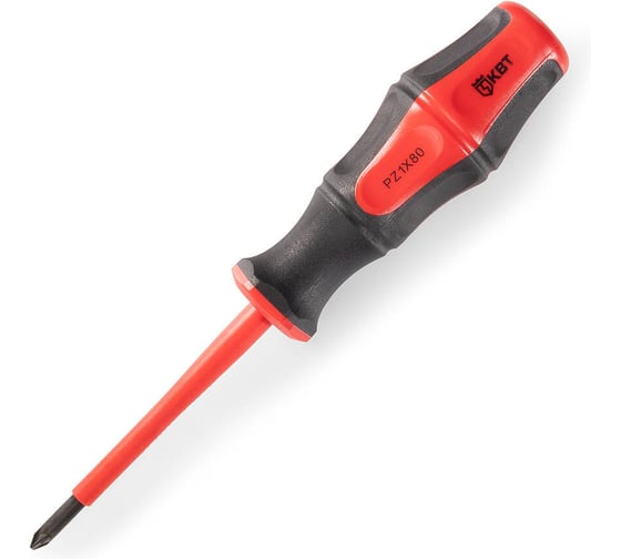 Изображение товара Диэлектрическая отвертка PZ1x80 КВТ Профи 78613