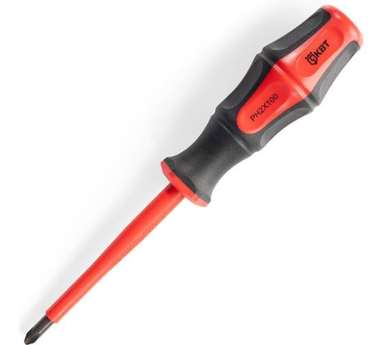 Изображение товара Диэлектрическая отвертка PH2x100 КВТ Профи 78612
