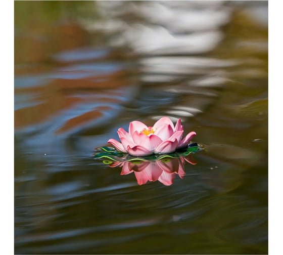 Изображение товара Искусственная декоративная кувшинка Heissner 18 см, розовая 001122-00