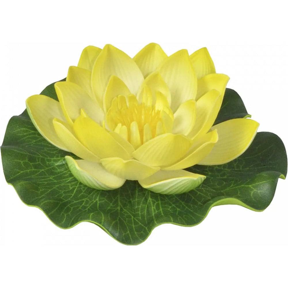 Изображение товара Искусственная декоративная кувшинка Heissner 10 см желтая для пруда