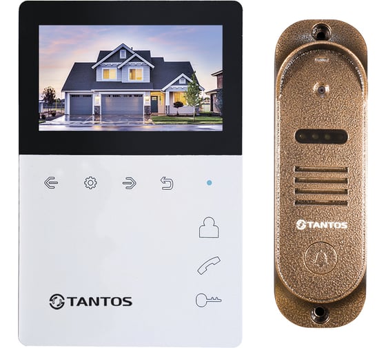 Изображение товара Комплект монитора Elly и вызывной панели Stich Tantos Emmi Kit медь 00-00305903