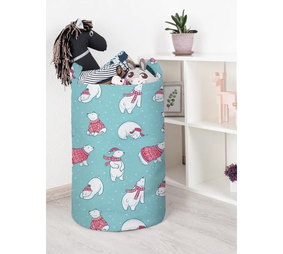 Изображение товара Корзина для игрушек JOYARTY рождественские полярные медведи 40x60 см toba_380854_L