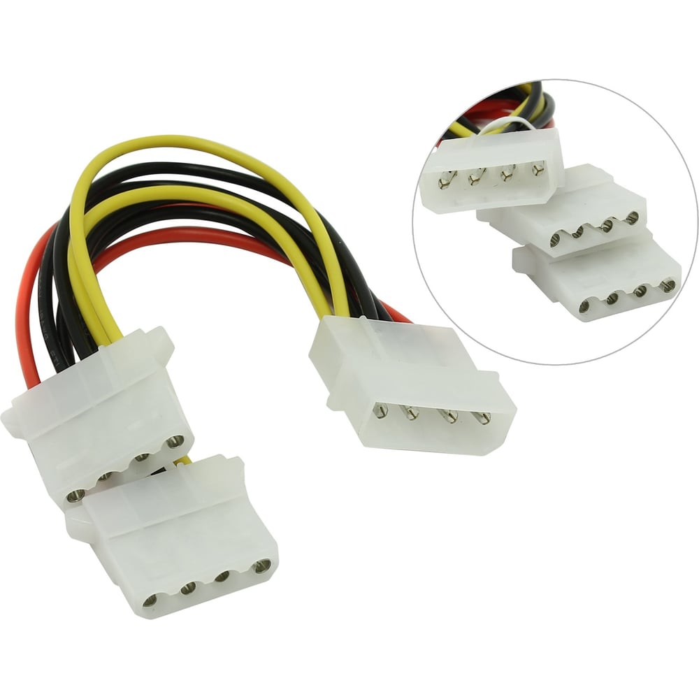 Изображение товара Разветвитель питания Molex 1 to 2 big 5 12V 10см для ПК и электроники