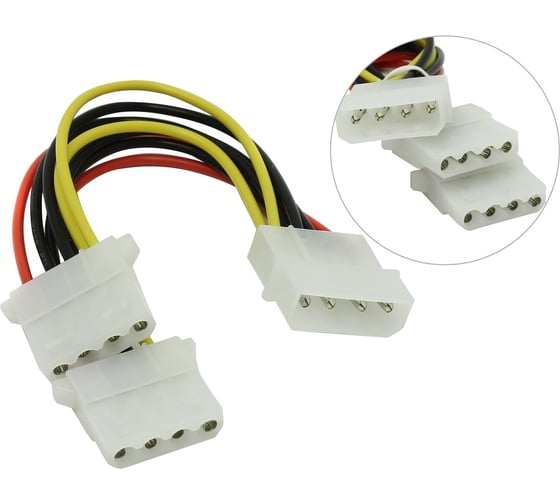 Изображение товара Разветвитель питания Pro Legend Molex 1 to 2 big, 5+12V, 10см PL1452