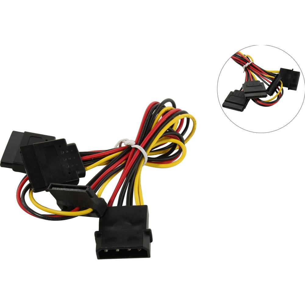 Изображение товара Переходник питания Pro Legend 1Molex - 3SATA, 20 см PL1450 Изображение товара Переходник питания Pro Legend 1Molex - 3SATA, 20 см PL1450