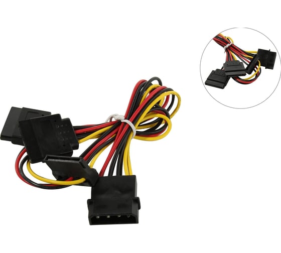 Изображение товара Переходник питания Pro Legend 1Molex - 3SATA, 20 см PL1450