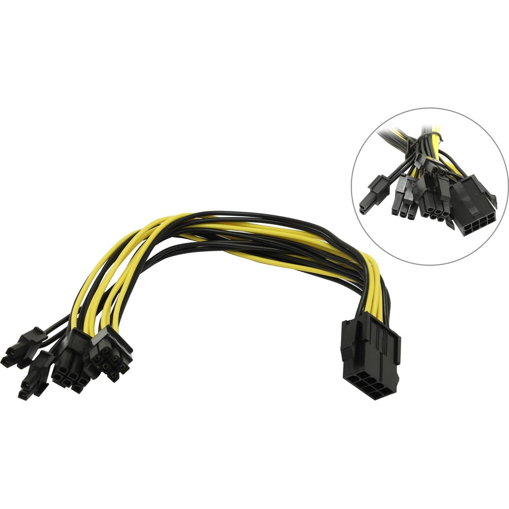 Изображение товара Переходник питания для видеокарт Pro Legend 8-pin EPS12V, 6-pin, 15 см PL1461