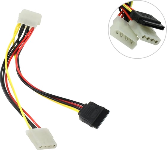 Изображение товара Переходник питания Pro Legend Sata 1big to 1SATA+1big,10 см PL1453
