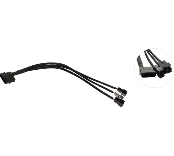 Изображение товара Переходник-разветвитель питания для вентиляторов Pro Legend molex- 3x4pin, 20см PL1475