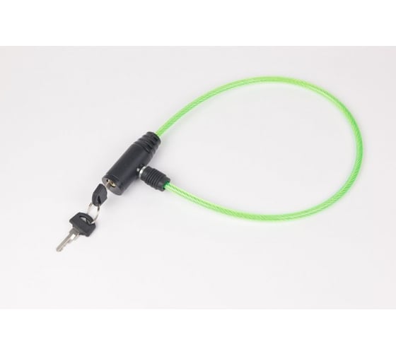 Изображение товара Велосипедный замок Помощник диаметр троса 6 мм, длина троса 550 мм, 2 ключа P006K(49984)