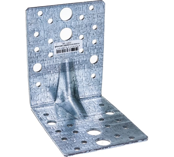 Изображение товара Крепежный усиленный уголок ЗУБР УКУ-2.5 80х100х100 х 2.5мм 31011-100