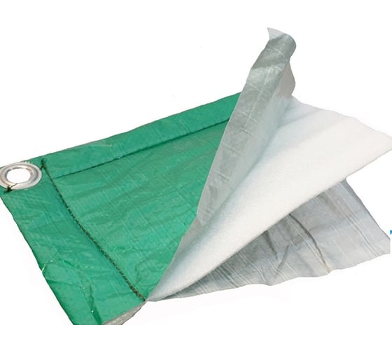 Изображение товара Тент строительный утепленный зимний 120 гр., тарпаулин, 4x6 м utepl-tarp-120-4x6