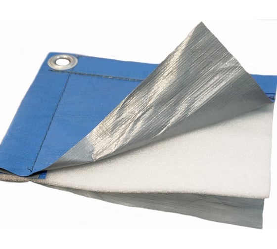 Изображение товара Тент строительный утепленный зимний 180 гр., тарпаулин, 4x6 м utepl-tarp-180-4x6