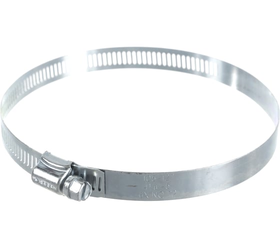 Изображение товара Стальные хомуты Зубр МАСТЕР с просечной лентой ПЛ-12,7, 105-127мм, 50шт 37805-105-127-50