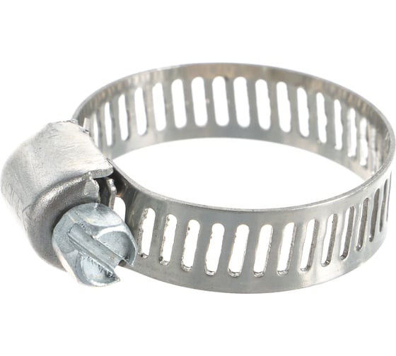 Изображение товара Хомуты Зубр ЭКСПЕРТ из нержавеющей стали с просечной лентой ПЛ-8, 13-26мм, 200шт 37811-13-26-200