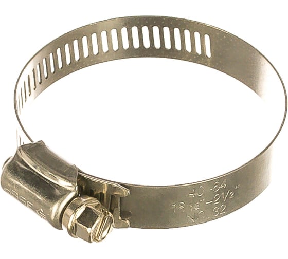 Изображение товара Хомуты Зубр ЭКСПЕРТ, нержавеющая сталь, просечная лента 12.7 мм, 40-64 мм, 4 шт 37815-040-64-4