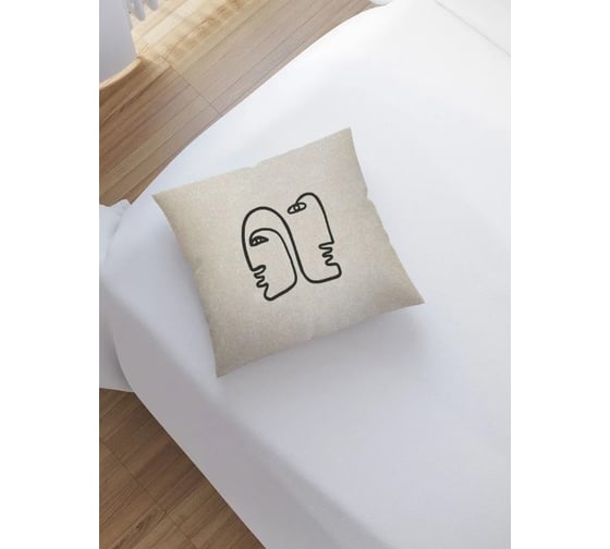 Изображение товара Декоративная наволочка JoyArty Загадочные лица на молнии, 45x45 см sl_385285